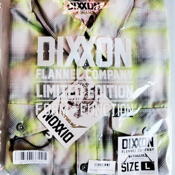 DIXXON Flannel x METALLICA..AND JUSTICE FOR ALL Collab Flannel Shirt - Men's L - Picture 11 of 13